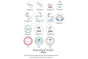 25mm Personalised Circle Sticker (pack of 35 circles), colour print